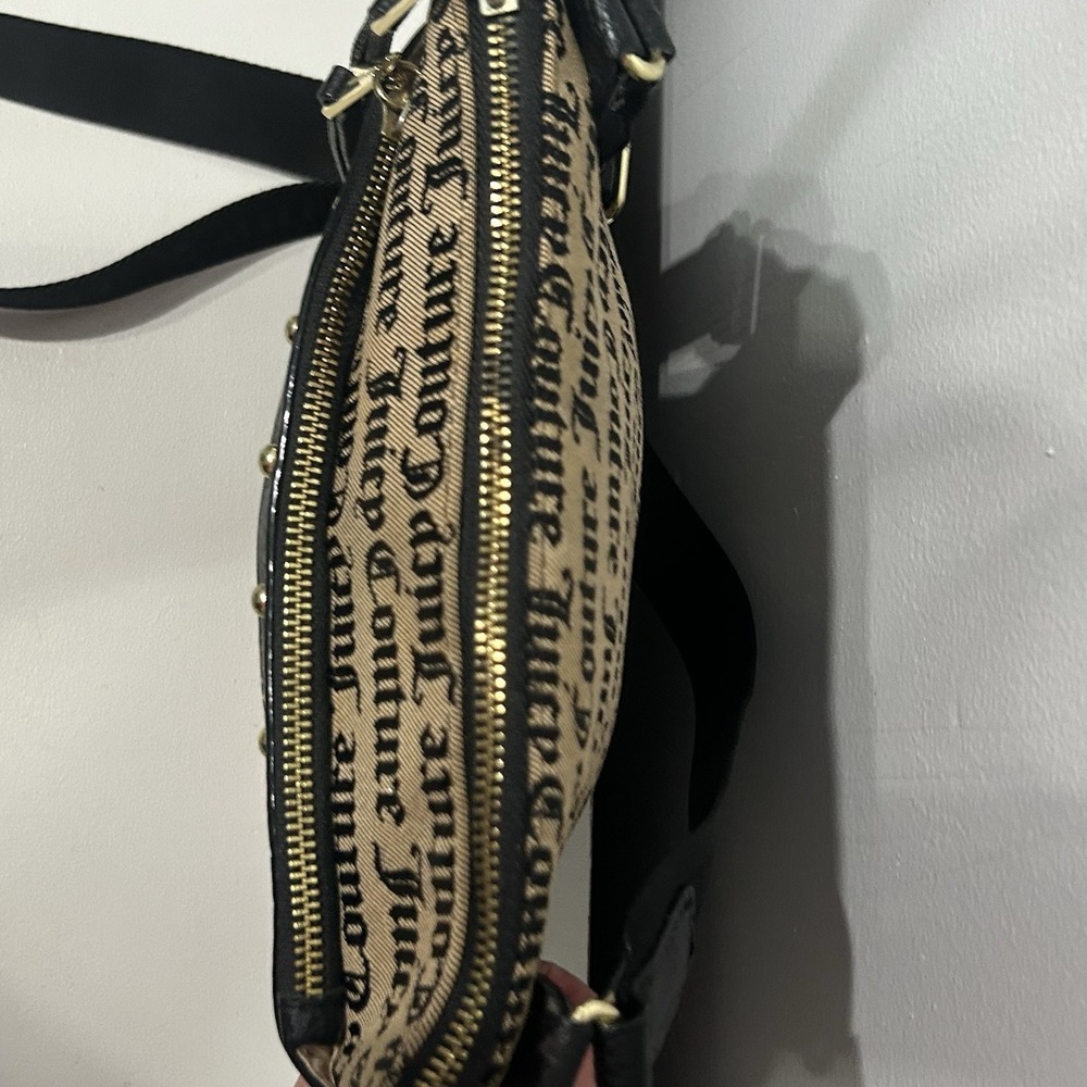 Y2K Juicy Couture Embellished Purse Crossbody Bag Logo Heart Gold Hardware Bling - Picture 4 of 16